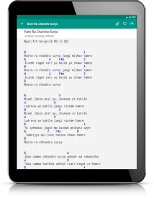 Lyrics & Chords  Nepali android App screenshot 1